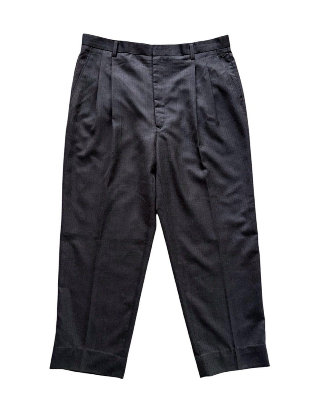 Pierre Balmain Pleated Tapered Leg Trousers Dress Pants Men’s Wool Blend